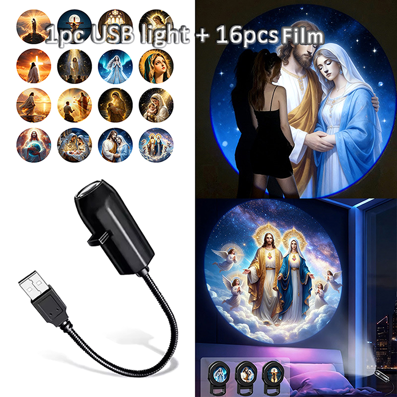 Home Cinema Led - 【AD】God And Mary Pattern Projection Light,