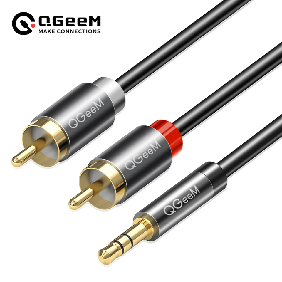 QGeeM RCA Cable 2RCA to 3.5 Au - Home Cinema Beamer review and price