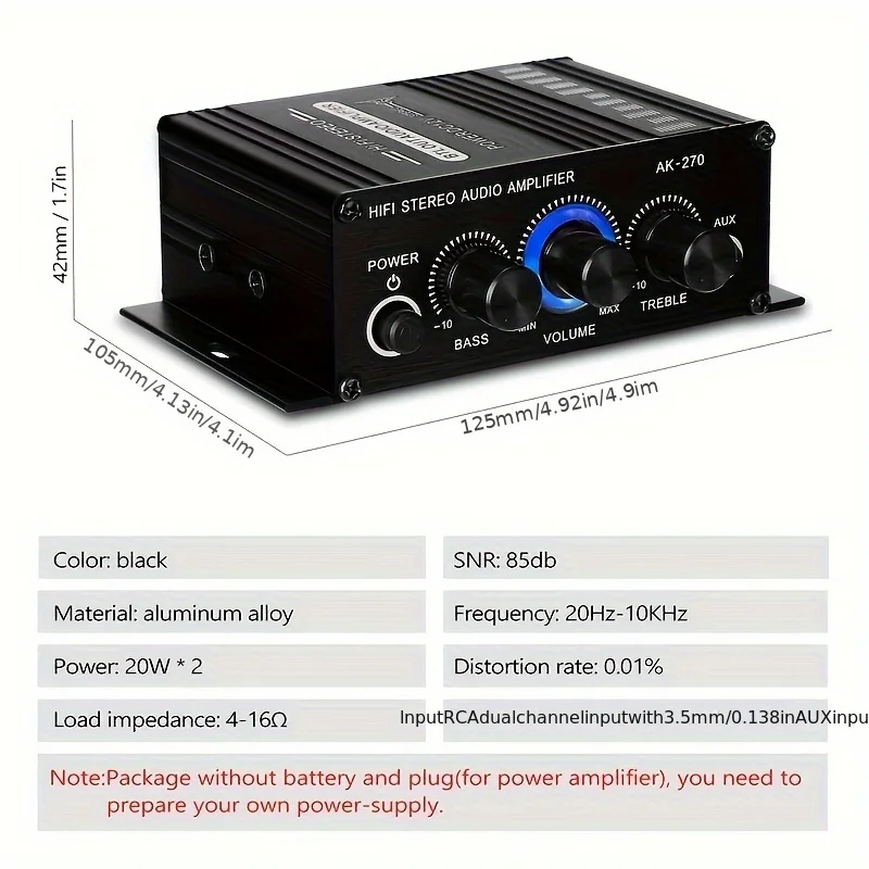 AK-270 HIFI Amplifier Channel  - Home Cinema Beamer review and price