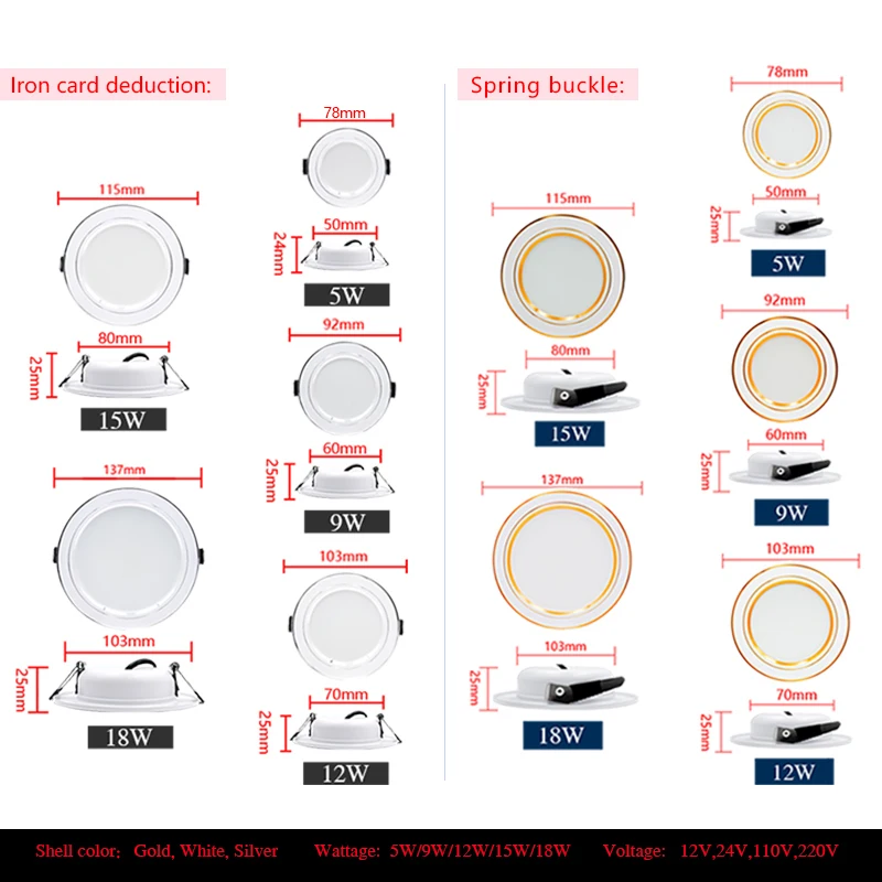 4Pcs LED Downlight AC 110V 220 - Home Cinema Led review and price