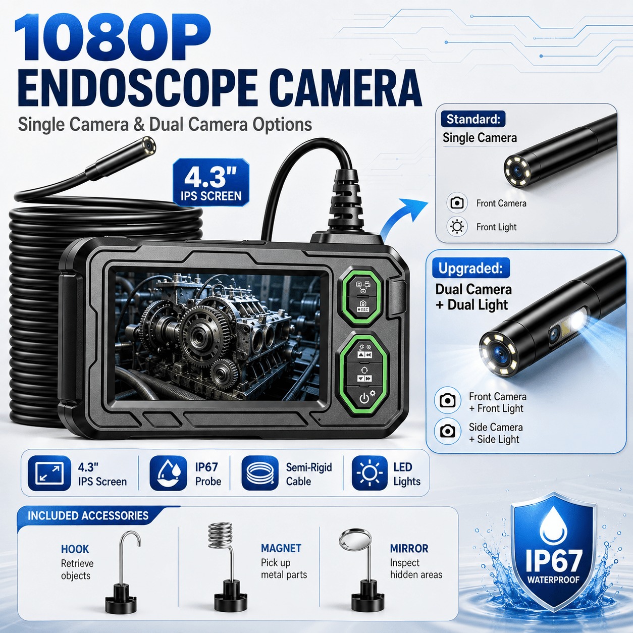 10M/33FT Long Cable Dual Camer - Home Cinema Led review and price