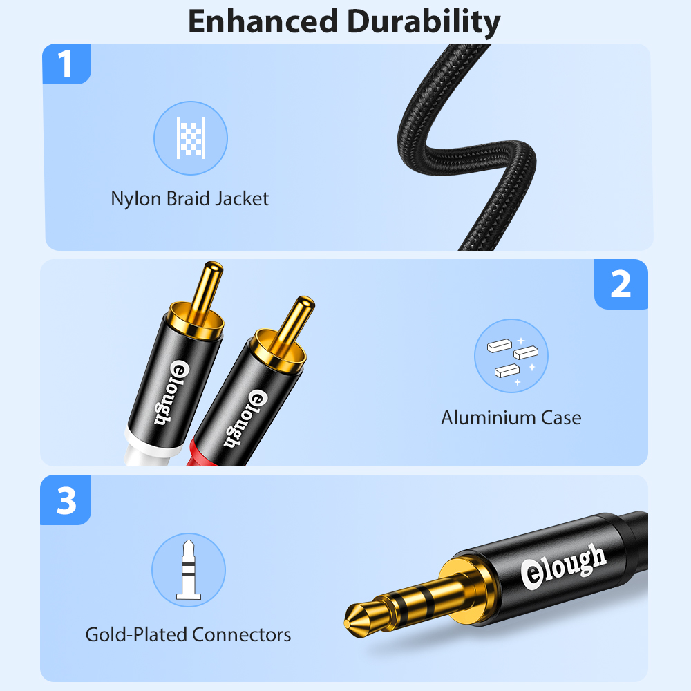 Elough RCA Cable AUX RCA Speak - Home Cinema Beamer review and price