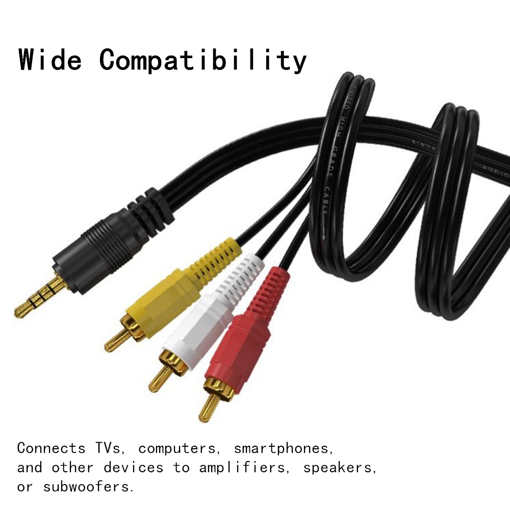 3.5mm to 3 RCA Audio Video Cab - Home Cinema Beamer review and price