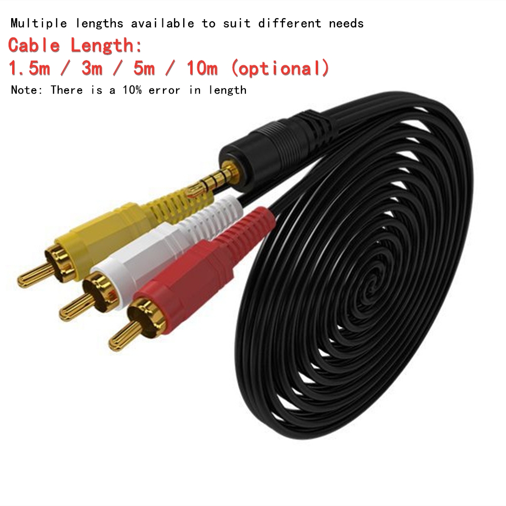 3.5mm to 3 RCA Audio Video Cab - Home Cinema Beamer review and price