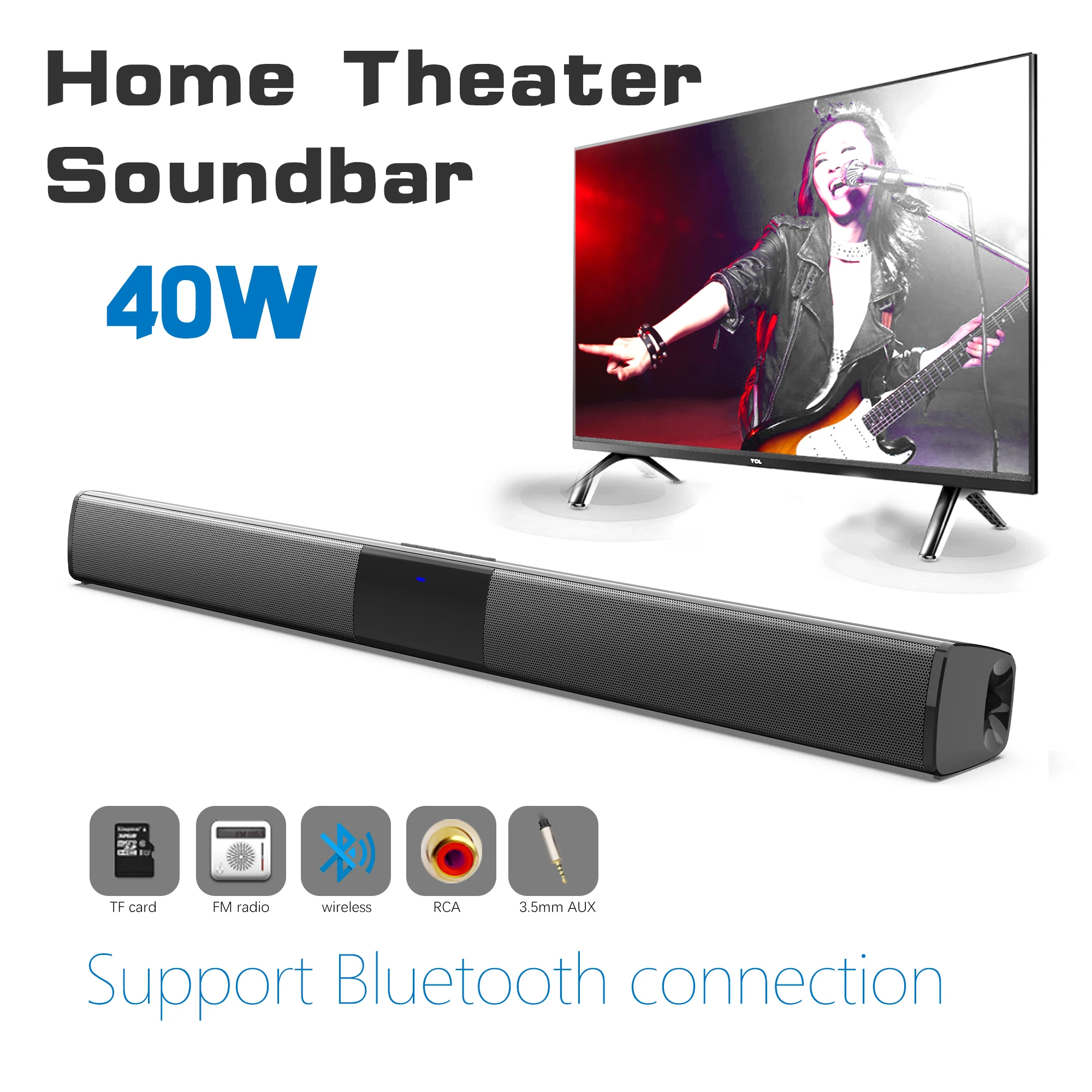 40W High Power Soundbar for TV - Home Cinema Complet review and price
