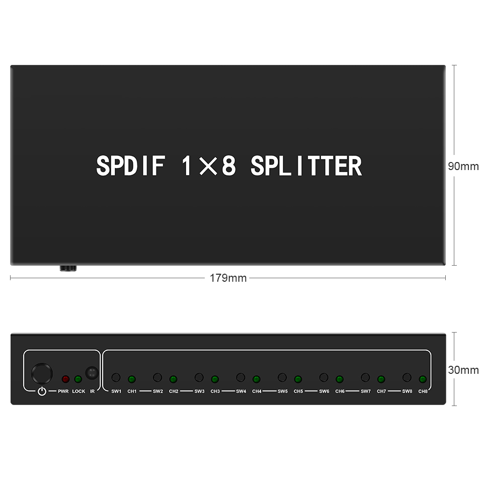 Optical Audio Splitter,1 in 8  - Home Cinema Beamer review and price