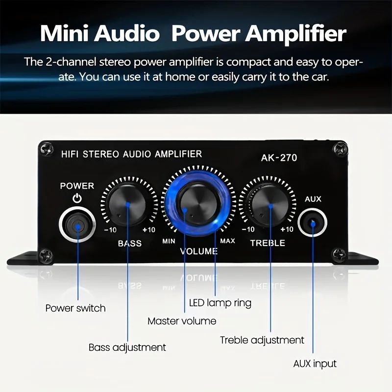 AK-270 400W Mini Power Amplifi - Home Cinema Beamer review and price
