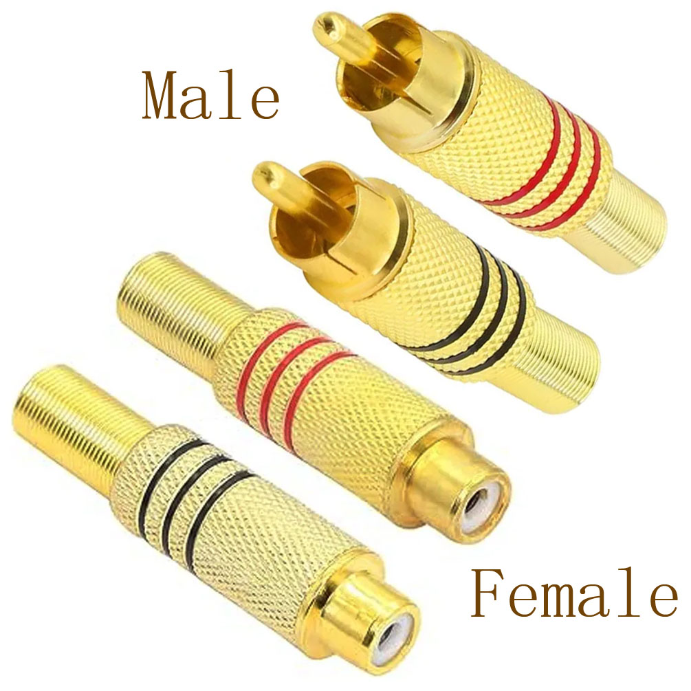 4PCS RCA Plug Gold Plated Sold - Home Cinema Beamer review and price