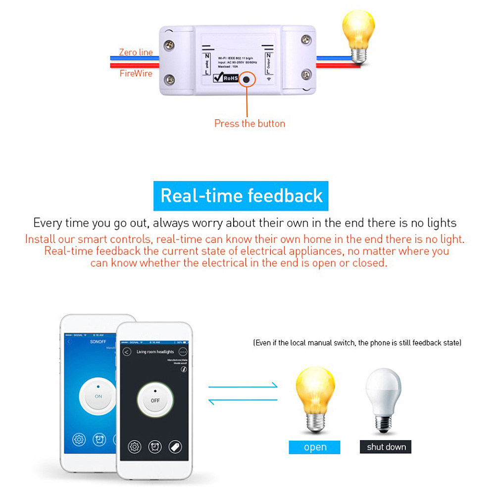 1Pcs WiFi Smart Home Switch Wh - Universal Remote Control review and price